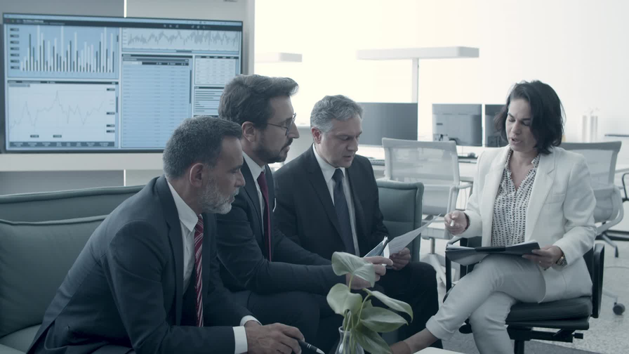 AI for financial services background video