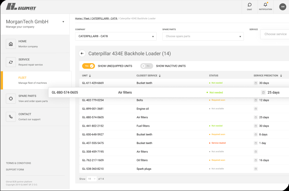 An Internal Web App for Heavy Machinery Parts Supplier