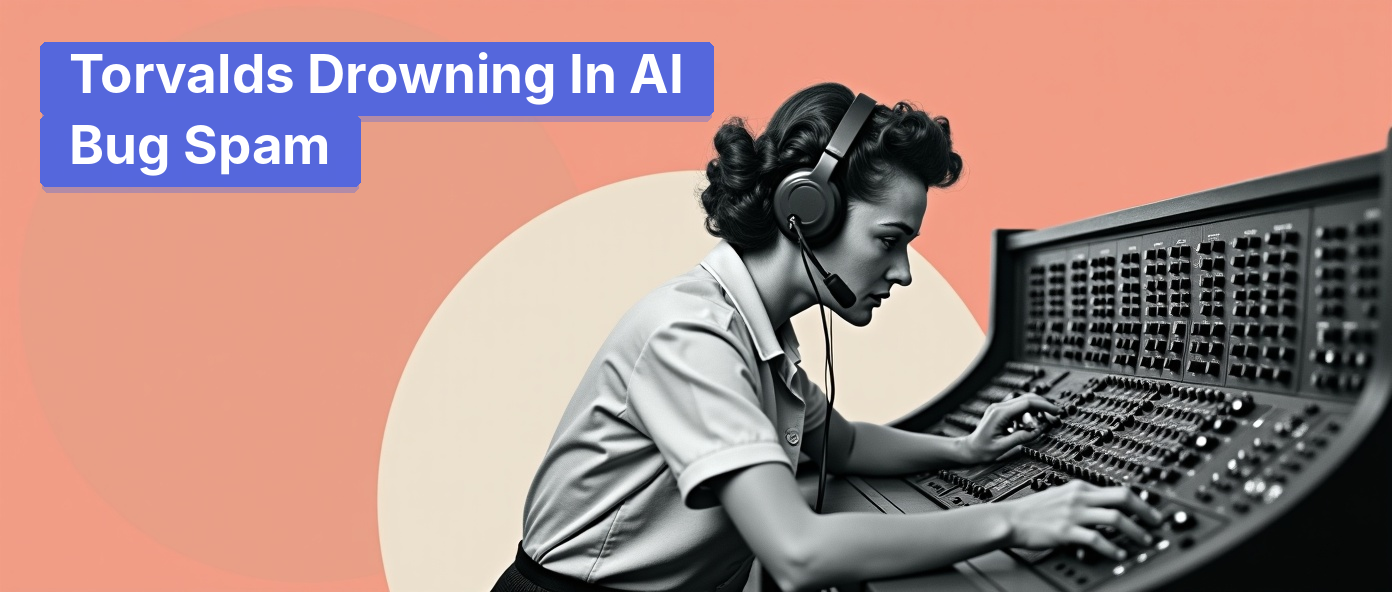 Vintage switchboard operator swamped by identical incoming calls.