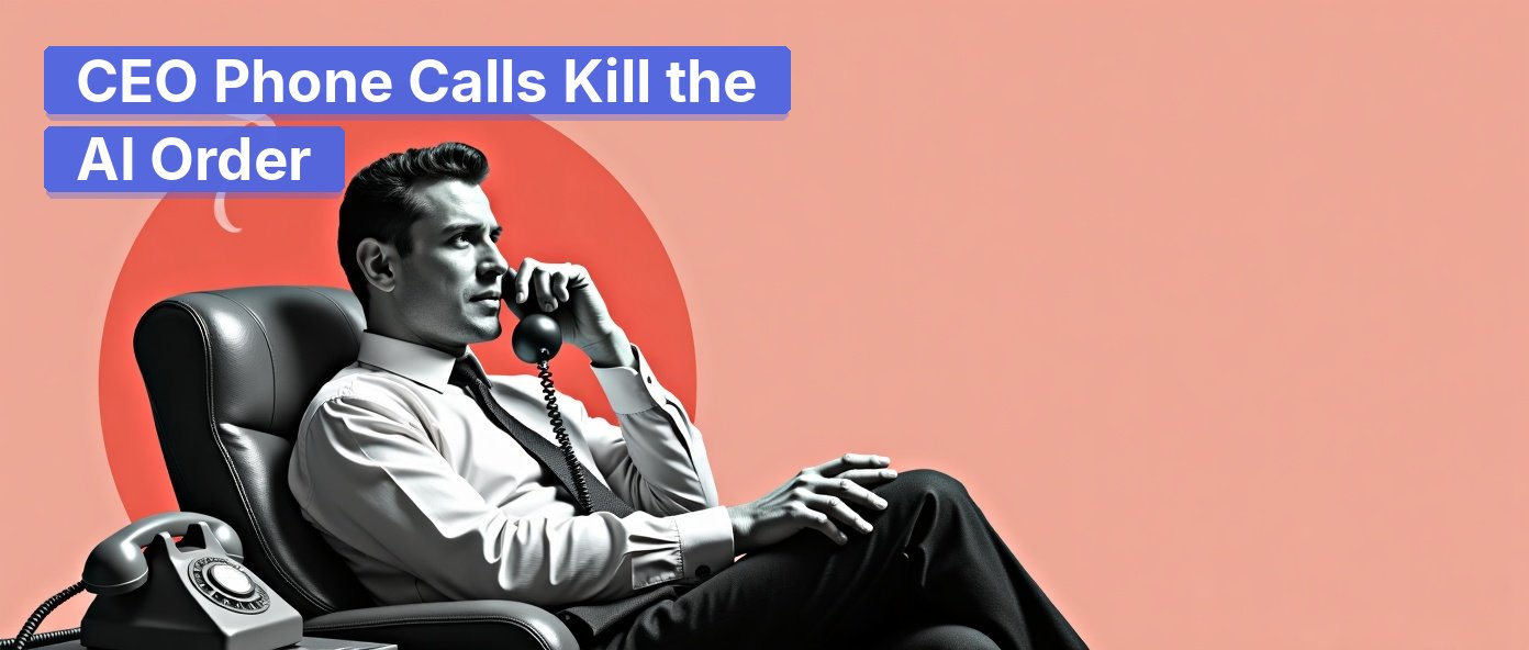 Vintage photo of an executive making a persuasive phone call.
