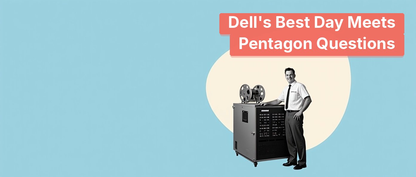 Mainframe engineer posing beside a vintage server cabinet.