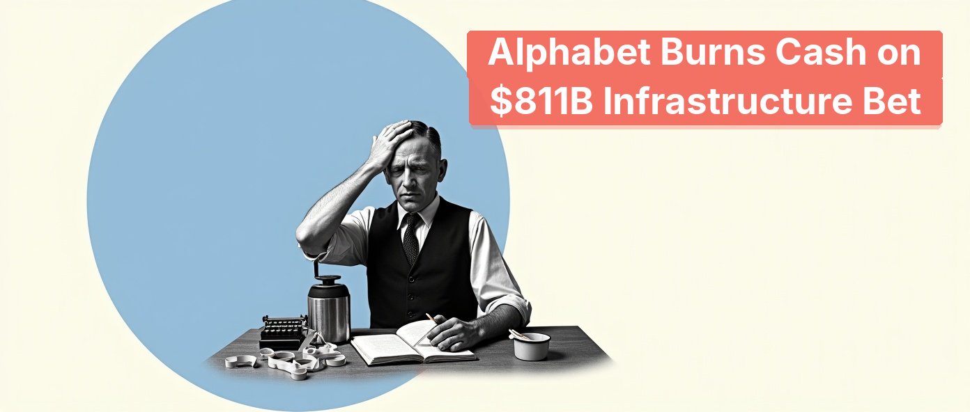 Vintage accountant overwhelmed by adding-machine tape at a wooden desk.